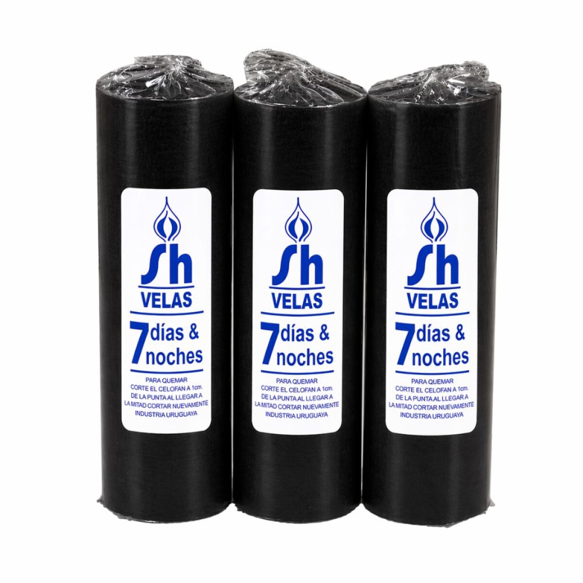 VELON 7 DIAS / 7 NOCHES LISO X12 - Negro 