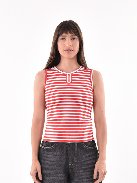 MUSCULOSA GUIONES ROJO