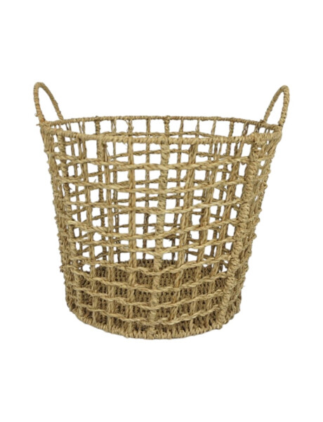 CESTO ALTO C/ASAS SEAGRASS D30/25xH25/30 NATURAL CESTO ALTO C/ASAS SEAGRASS D30/25xH25/30 NATURAL