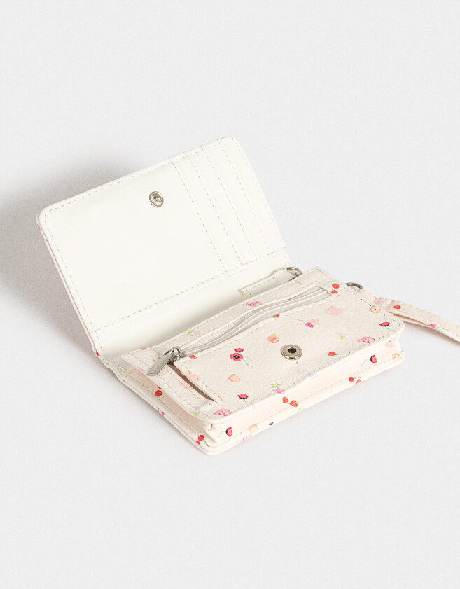 Monederos Monedero Cuerina Flores - Estampado Flores