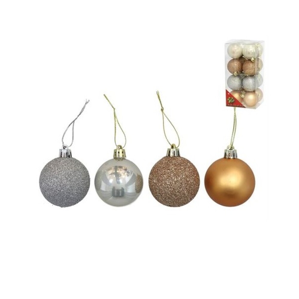 Esferas de Navidad Motley 5 cm – Caja x16 GE BOLA NAVIDAD X 16 CAJA MOTLEY 5CM 4STD