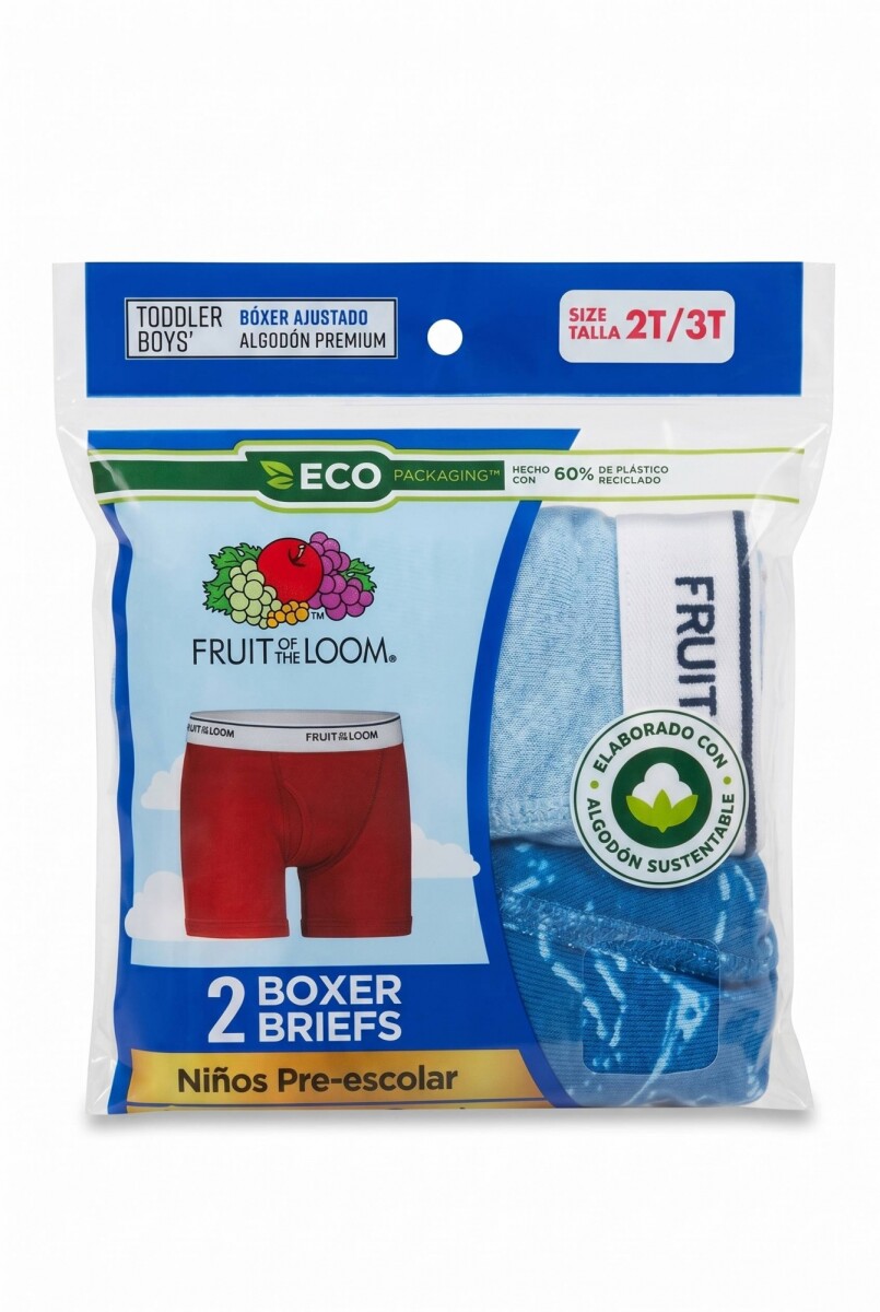 Pack x2 Boxer brief para niño toddler - Multicolor 