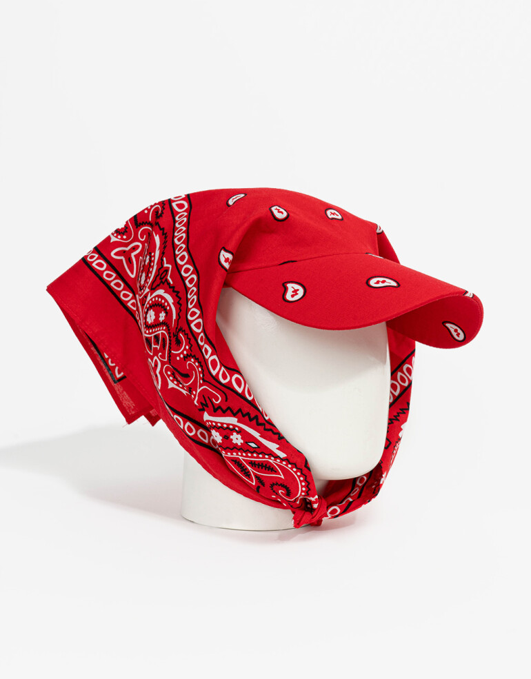 Caps Gorra Con Pañuelo Paisley - Combinacion Bicolor