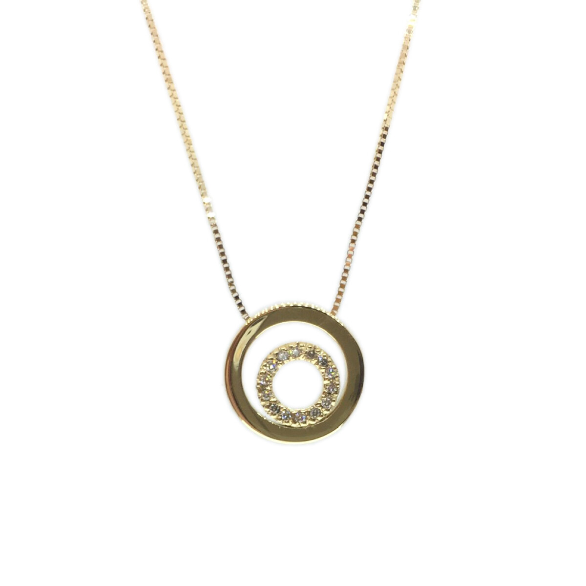 Colgante de oro amarillo 18k y brillantes N8803 - incluye cadena 