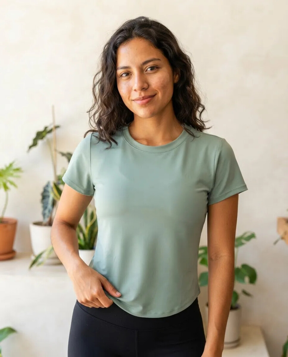 Remera de yoga - Verde 
