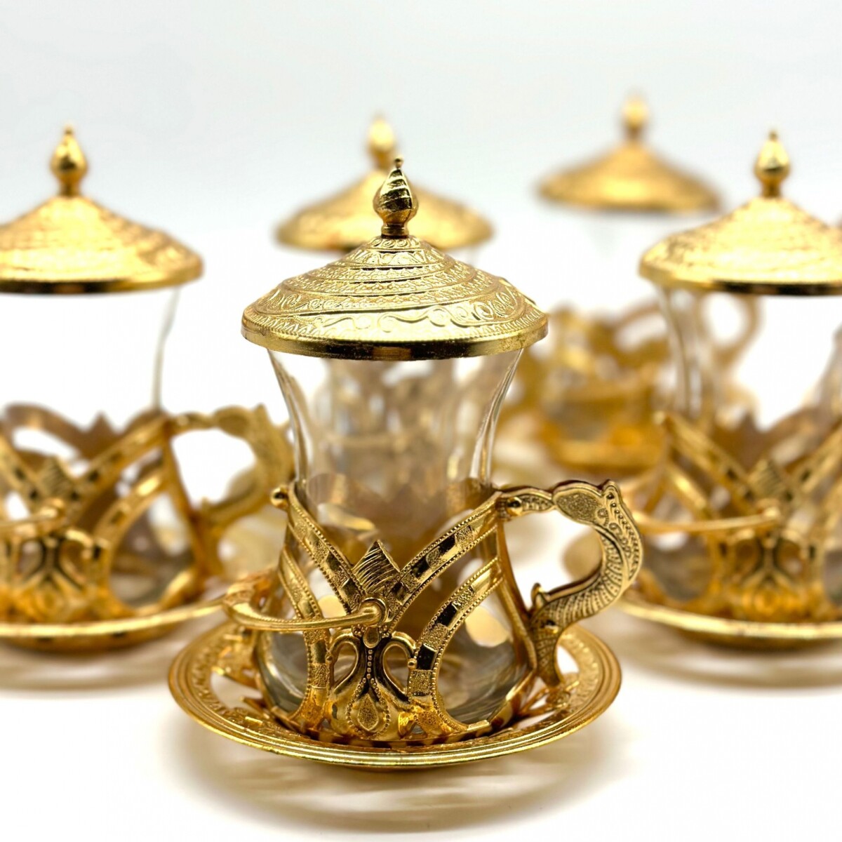 Set de té metal x6 - Dorado 
