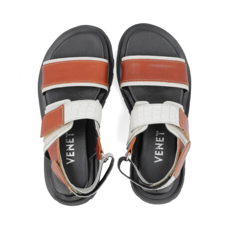 SANDALIAS CUERO BIBI MARRON