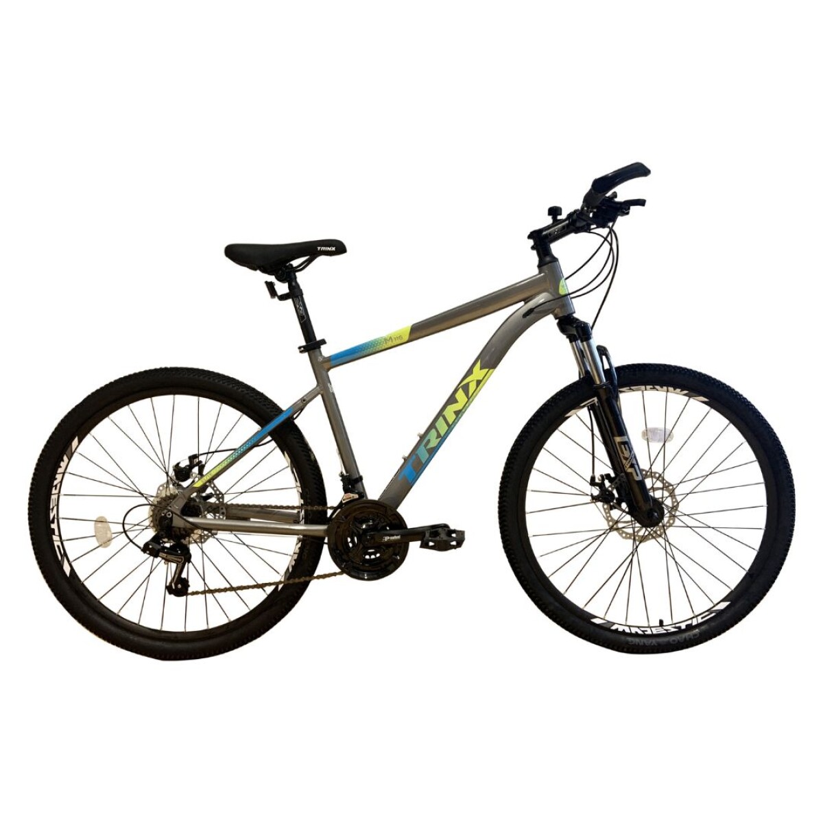 Bicicleta Trinx M116 ELITE Talle 16 Gris/Azul/Amarillo 
