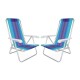 Set x2 Silla reclinable 4 posiciones aluminio VIOLETA