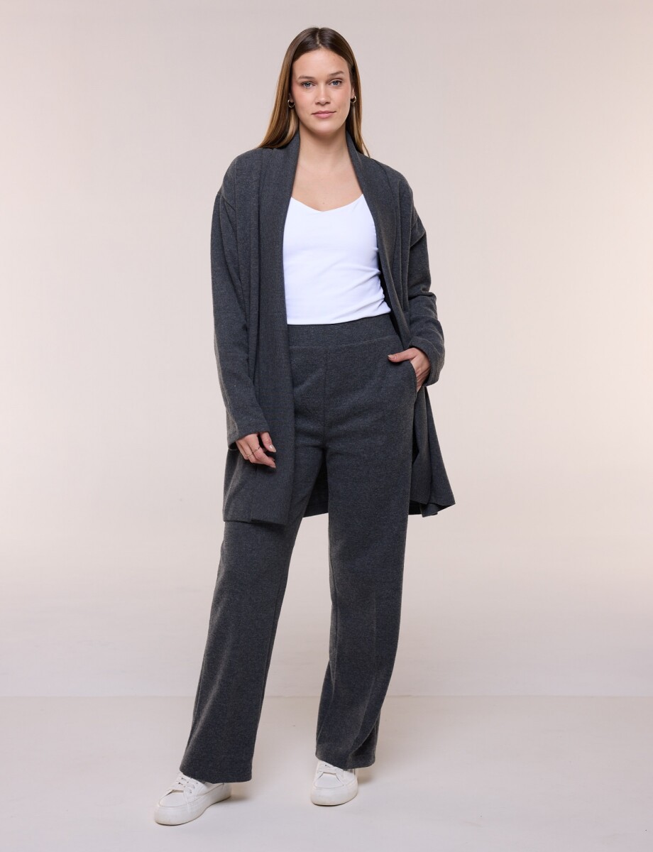 Cardigan Abierto Soft - Gris Oscuro 