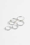 Set de aros pequeños plateado