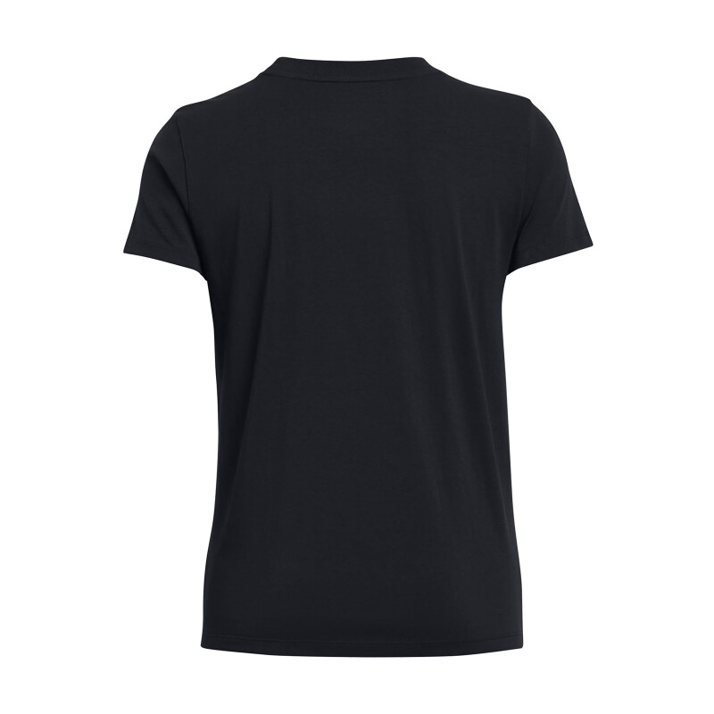 Remera Under Armour Rival Core SS-BLK de Mujer - 1383648-001 Negro-blanco