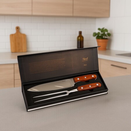 CUCHILLO + TENEDOR TRINCHANTE "MOR" CUCHILLO + TENEDOR TRINCHANTE "MOR"