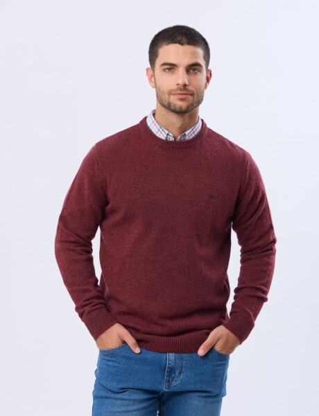 BUZO DE LANA Bordo oscuro