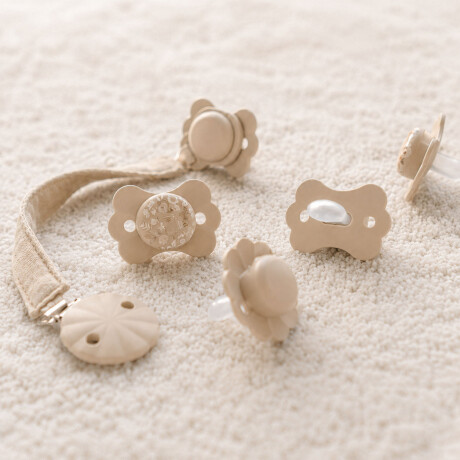 Broche Clip Cinta Wonderland P/Chupete Silicona Bebé Seguro Beige