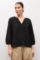 Blusa plumeti escote V negro