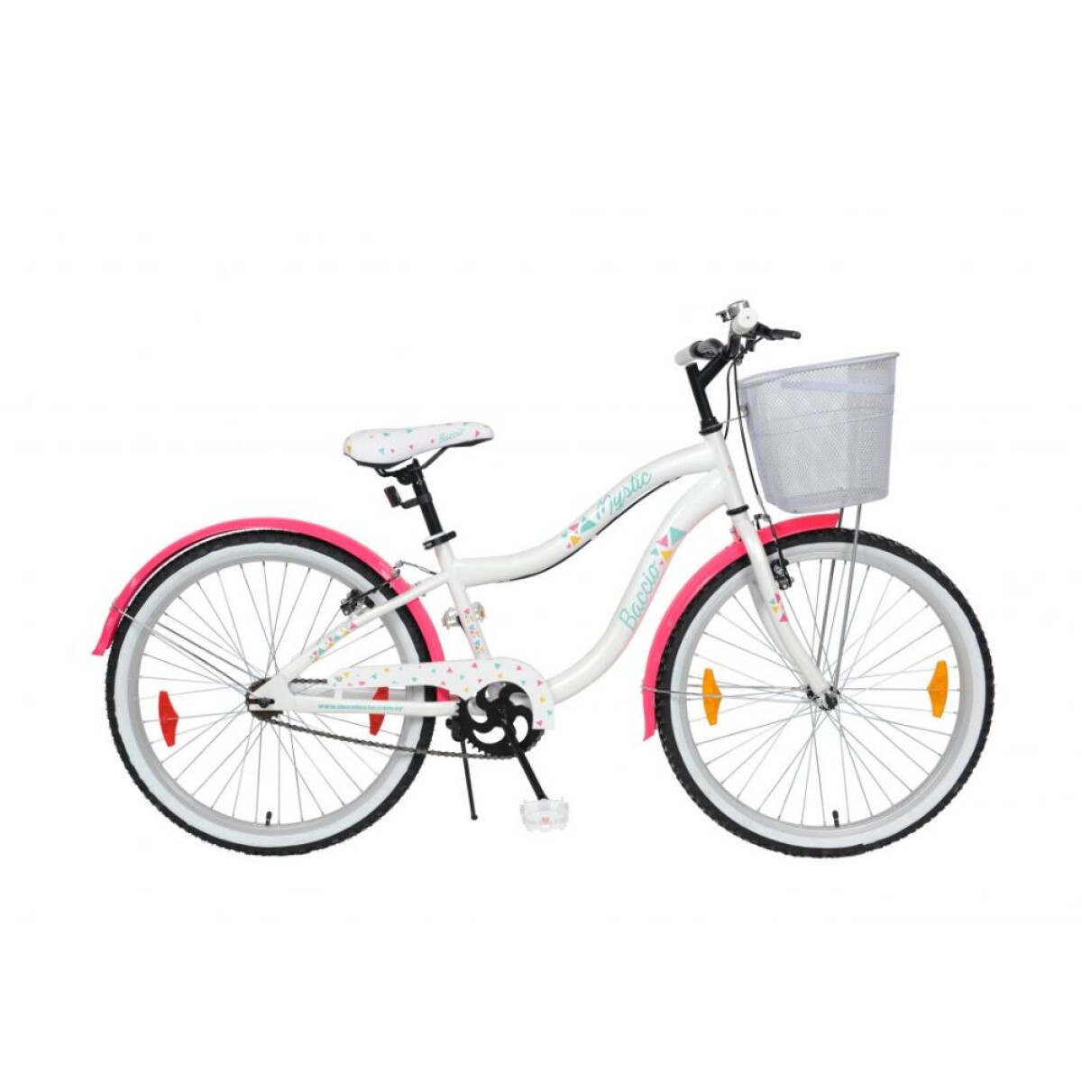 Bicicleta Baccio Mystic Rodado 24 Niña con Canasto 