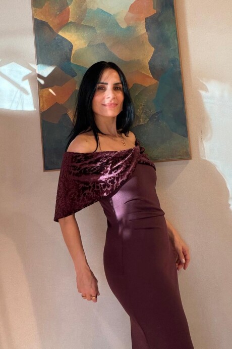 Vestido Erminia Bordeaux