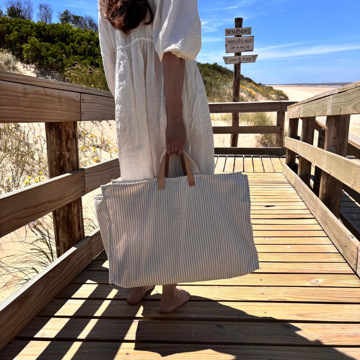 Bolso De Playa Grande - Cerdeña Beige 