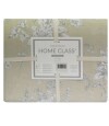 Juego Sábanas King Size Home Class Estampado 180 Hilos 100% Algodón Flores Beige