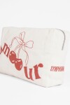 Estuche bordado amour crudo