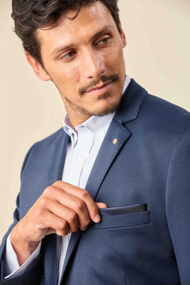 Pañuelo Bolsillo - Azul Negro Cuadrados 