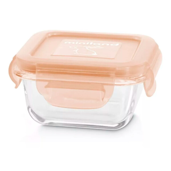 Tuppers Herméticos Pack X4 160 Ml Bebés Mamá Miniland Variante Color Naranja