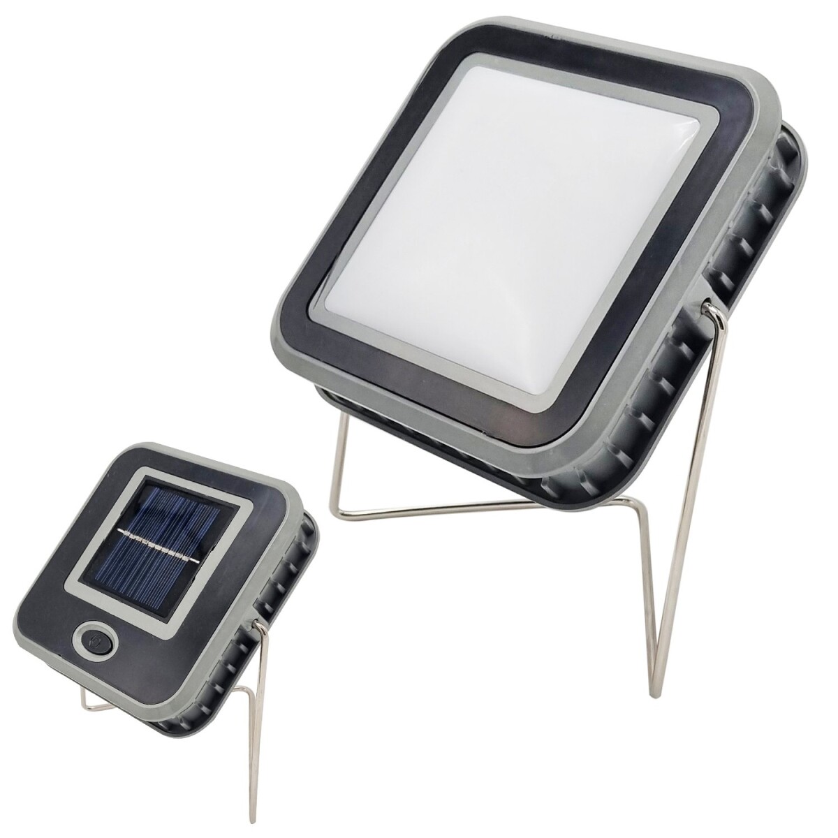 Lampara Foco Solar Farol Led USB Camping Hengluge + Base - Variante Color Negro 