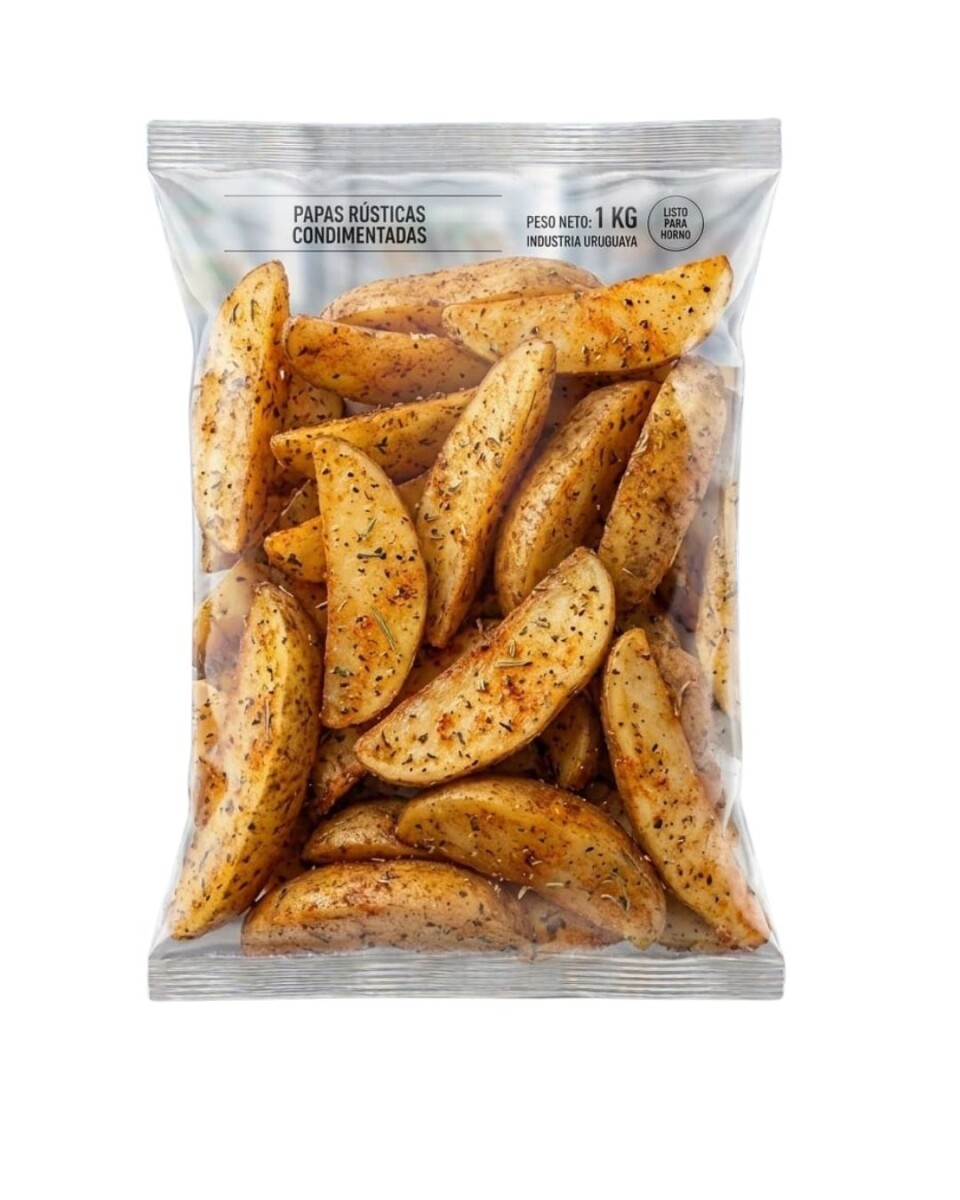 PAPAS RUSTICAS CONDIMENTADAS 1KG (WEDGES) 