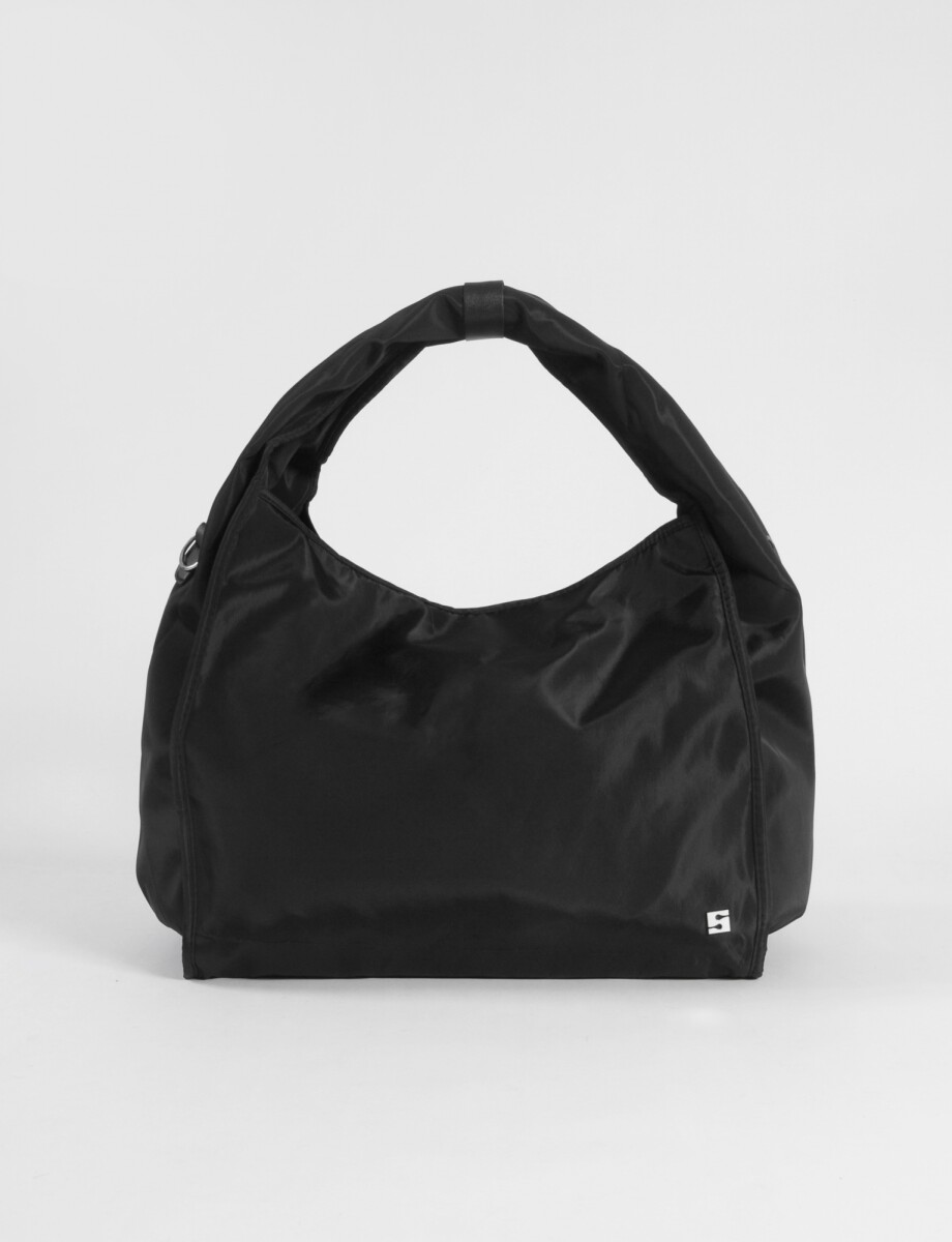 Shopper oversize con correa regulable - negro 