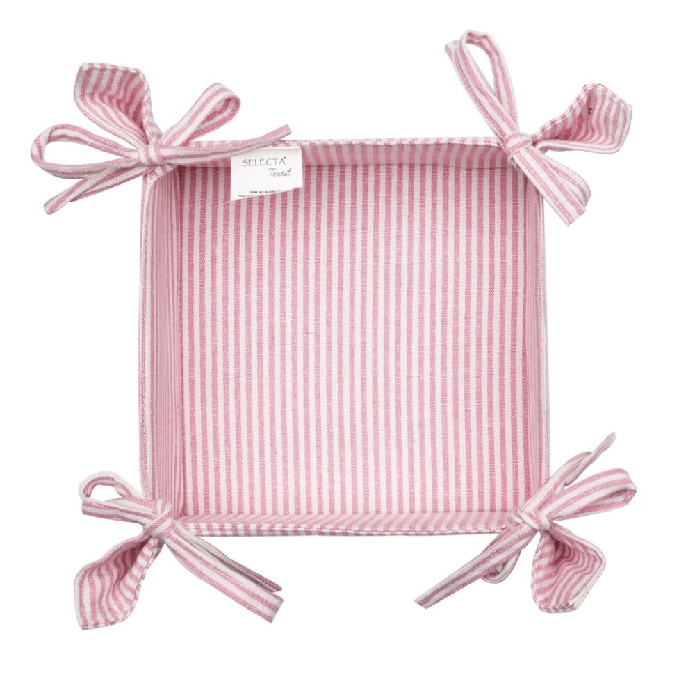 PANERA ALGODÓN 20X20CM ROSA CON LINEAS PANERA ALGODÓN 20X20CM ROSA CON LINEAS