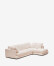 Sofá Gala 4 plazas con chaise longue derecho beige 300 cm