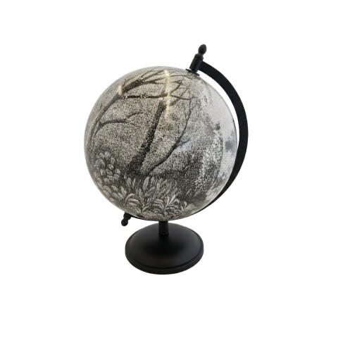 GLOBO TERRAQUEO DEC NEGRO COMB Unica