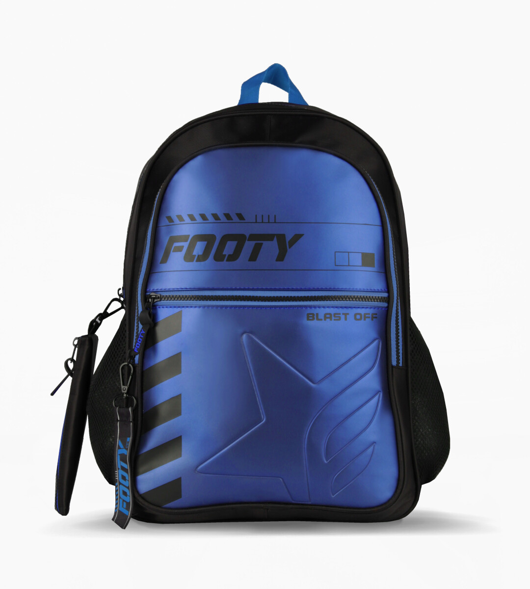 Mochila Footy Blast Off Zip - Azul - Negro 