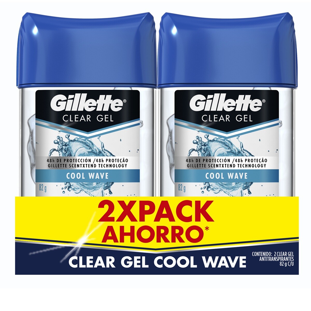 Desodorante Gel Gillette Clear Cool Wave 2 Uds. 