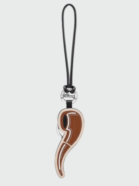 LONGCHAMP - LONGCHARM, LLAVERO PIPA 4,5x27 CM Marrón