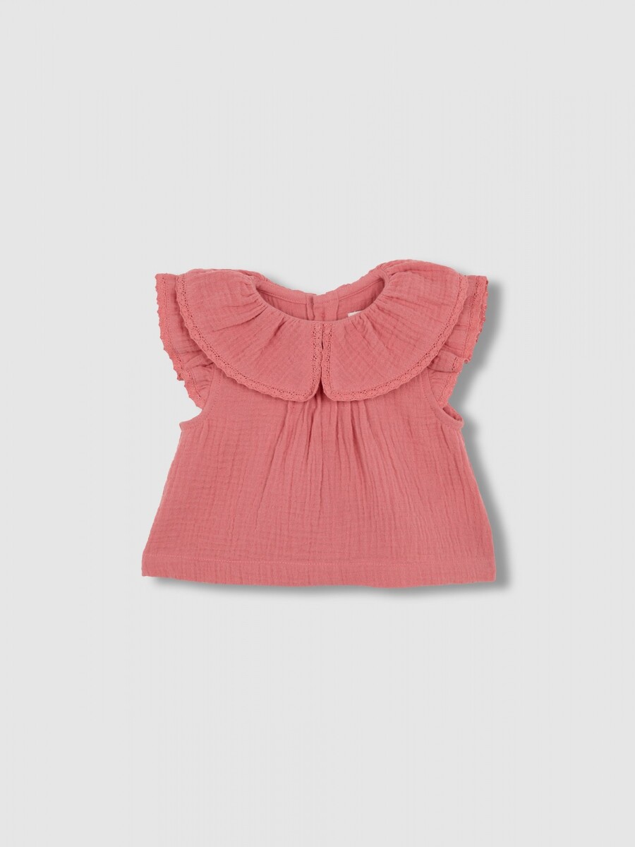 Blusa Con Jaretas Piedra