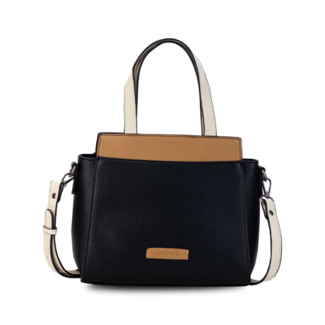 Cartera Los Angeles Negro Suela y Crudo