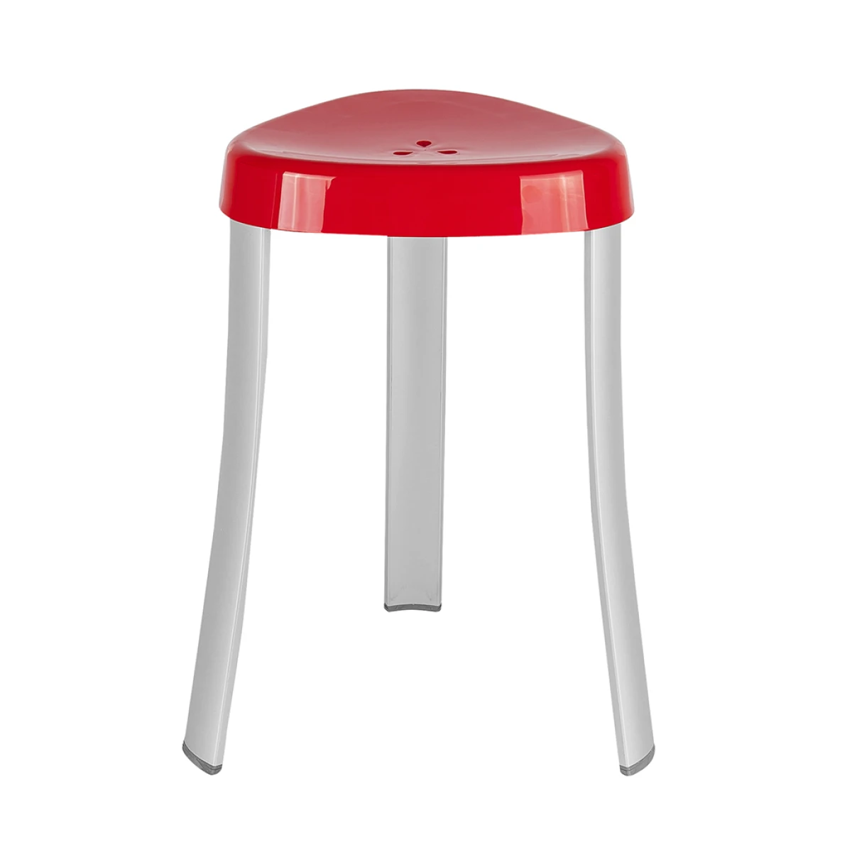 BANCO ALUMINIO ANTIDESLIZANTE 28X29X45CM ROJO 