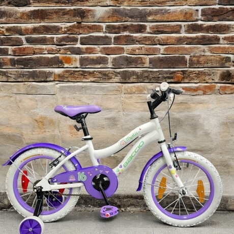 Bicicleta Baccio Mystic rodado 16 Blanco/Violeta