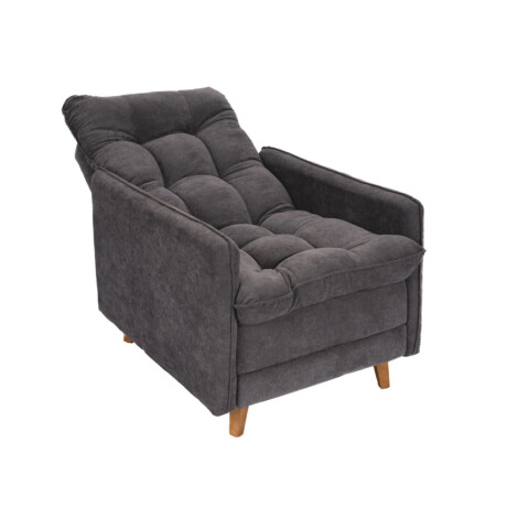 Combo Rustico Poltrona Reclinable + Puff Montreal Gris