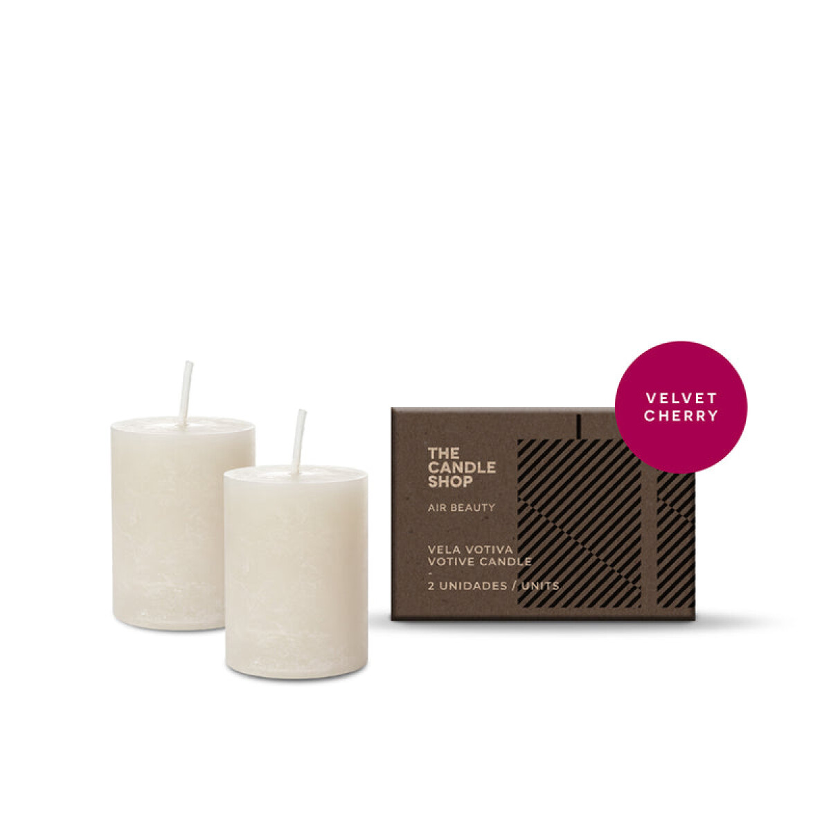 VELA VOTIVA X2 VELVET CHERRY 