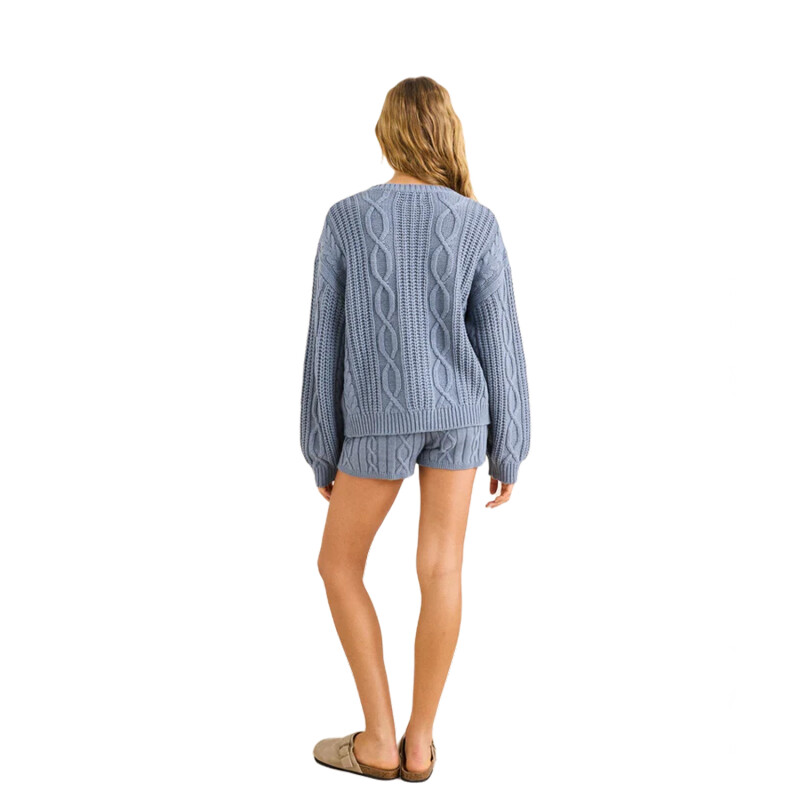 Buzo Rhythm Stanley Cable Knit - Azul Buzo Rhythm Stanley Cable Knit - Azul