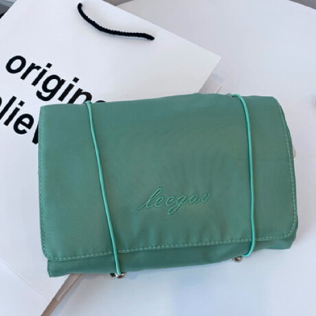 Neceser plegable con estuches con velcro Verde