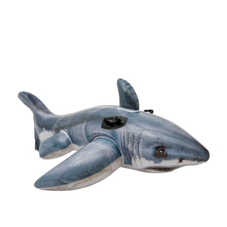 INTEX TIBURÓN BLANCO INFLABLE DISEÑO FOTOREALÍSTICO CON 2 ASAS 173 X 107 CMS Intex Tiburón Blanco Inflable Diseño Fotorealístico Con 2 Asas 173 X 107 Cms