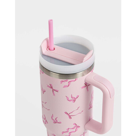 Vaso Térmico Estampado Rosa Claro