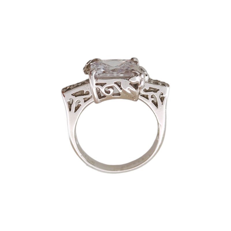Anillo Halo-Plata 925-Piedra Zirconia-AN3528 conpiedra
