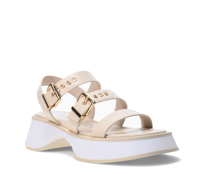 Sandalias de Mujer Miss Carol Sandalia BITOLA con hebillas Beige
