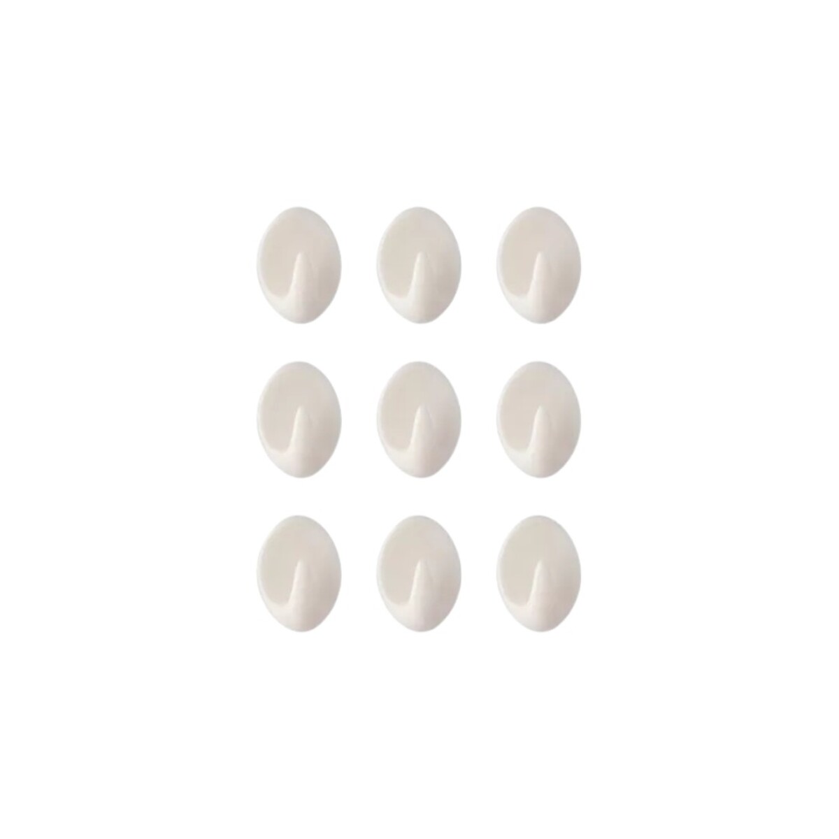 GANCHOS ADHESIVOS X 9 UNIDADES - BLANCO 