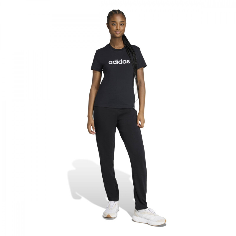 REMERA ADIDAS W LIN SJ T VL Mujer KD9544 Negro Blanco